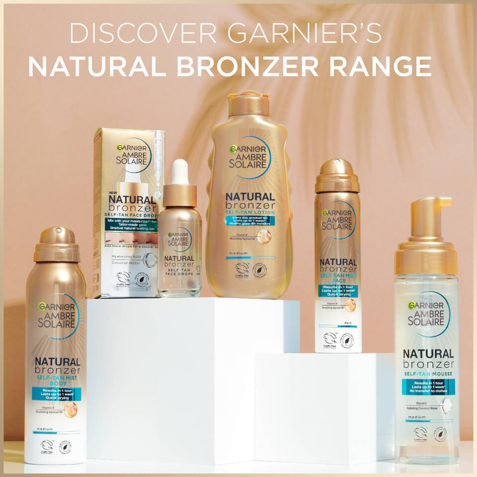 Ambre Solaire Natural Bronzer Quick Drying Self Tan Body Mist Dark 150ml