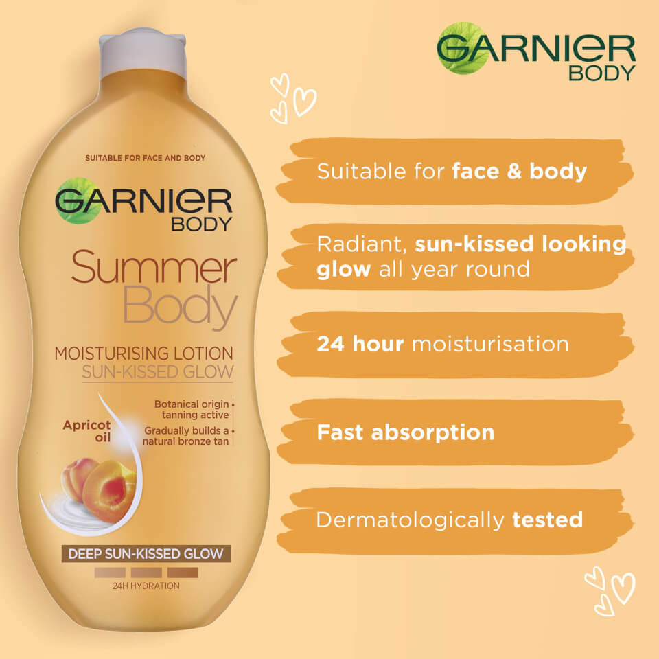 Garnier Summer Body Hydrating Gradual Tan Moisturiser Dark 400ml