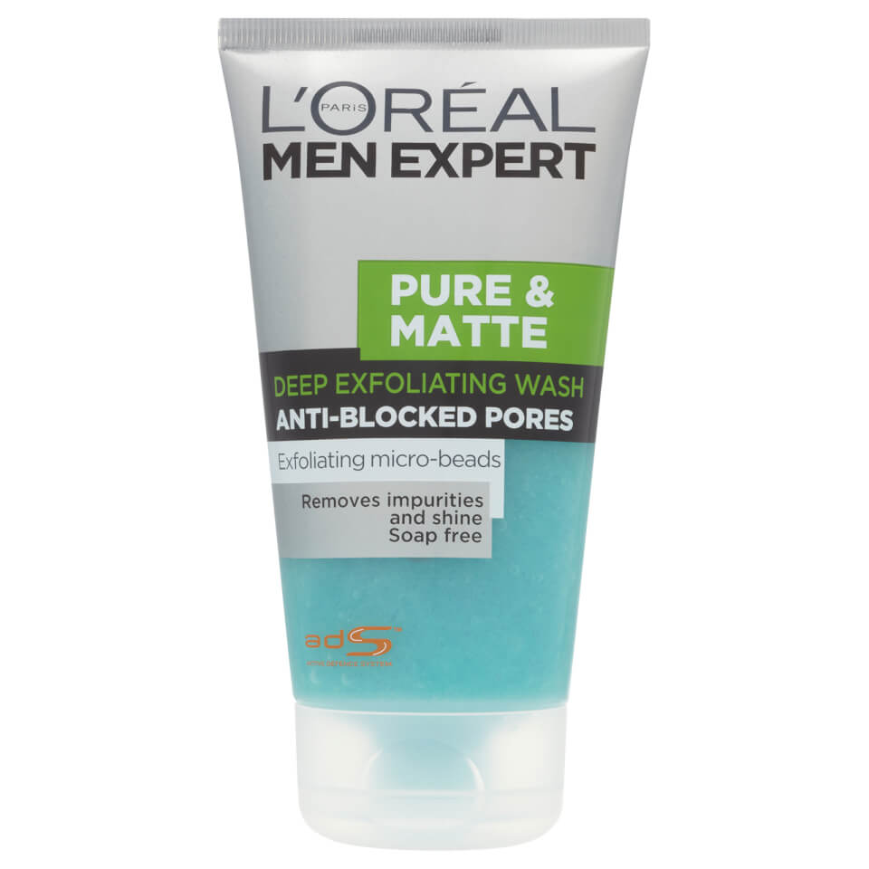 L'Oréal Paris Men Expert Pure & Matte Deep Exfoliating Wash (150ml)