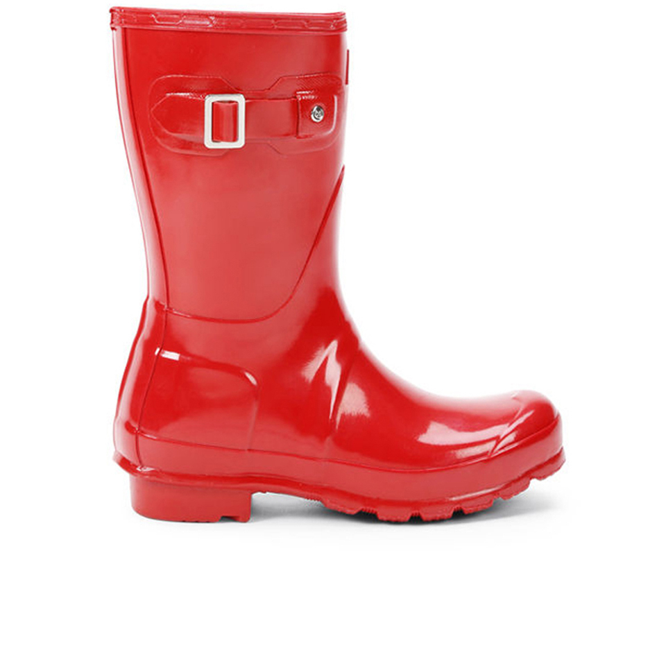 Hunter Women s Original Gloss Short Wellies Pillar Box Red Allsole