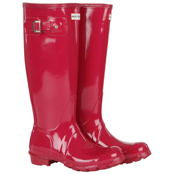 Hunter Women s Original Tall Gloss Wellies Cranberry Allsole