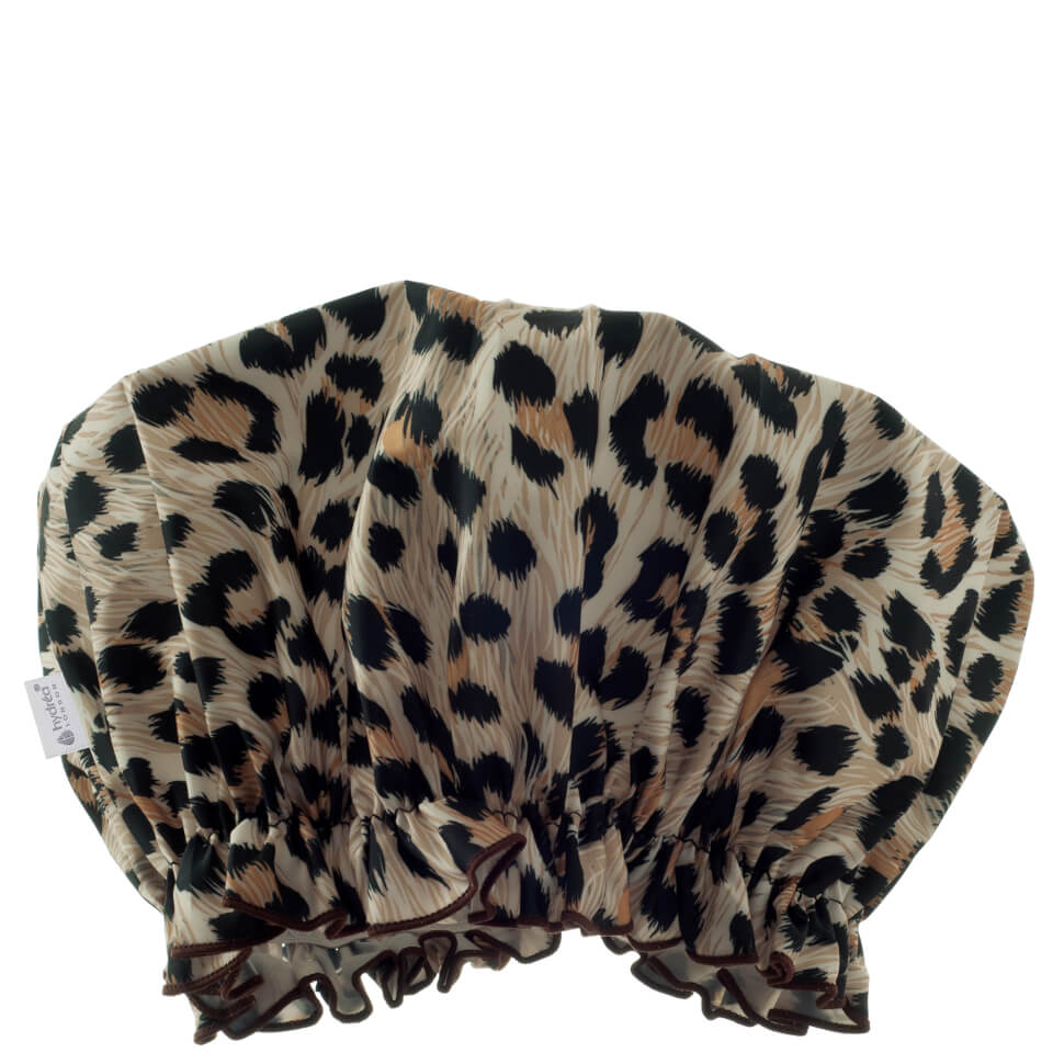 Hydrea London Eco Friendly Shower Cap - Leopard