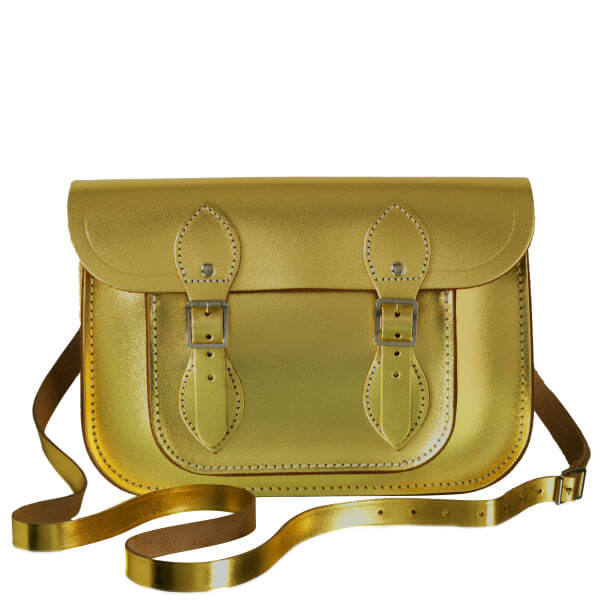 The Cambridge Satchel Company 11 Inch Metallic Leather Satchel - Gold 