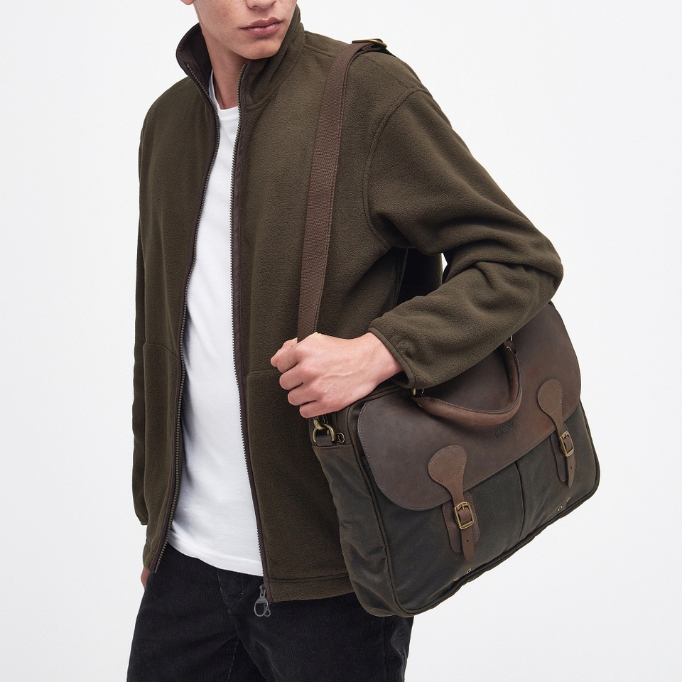 Barbour wax leather briefcase best sale