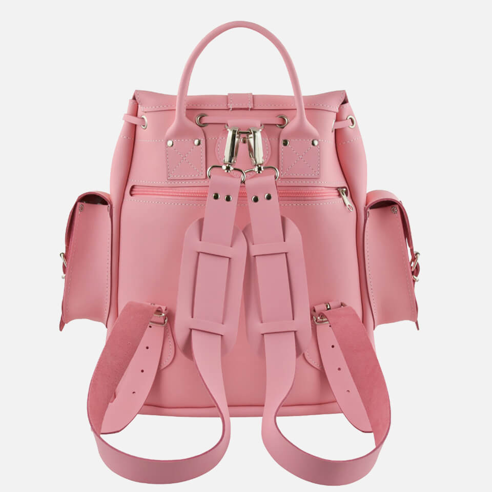 Grafea Pink Lemonade Medium Leather Rucksack - Pink