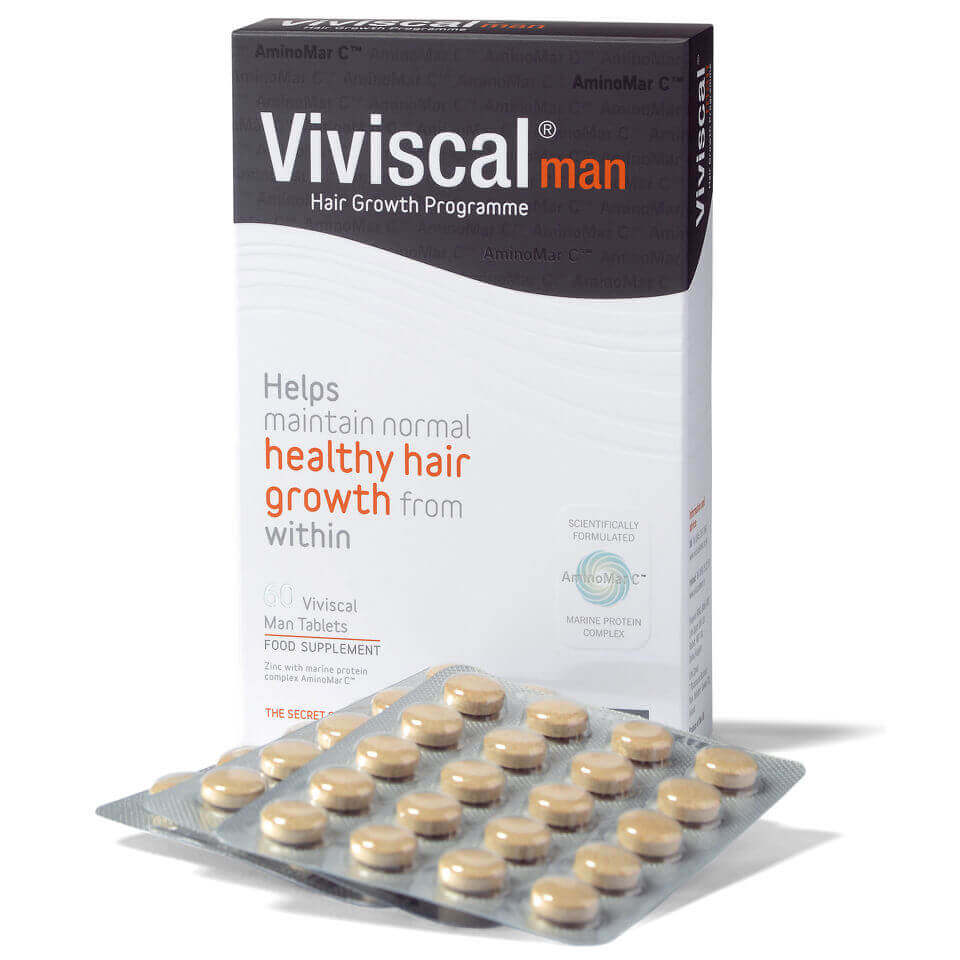 Viviscal Zinc and Flax Seed Hair Supplement Tablets for Men - 60 Tablets (2 Month Supply)
