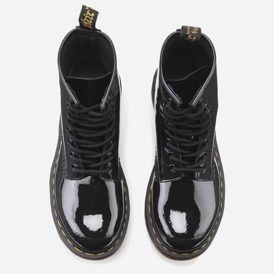 Dr. Martens Women s 1460 Patent Lamper 8 Eye Boots Black Allsole