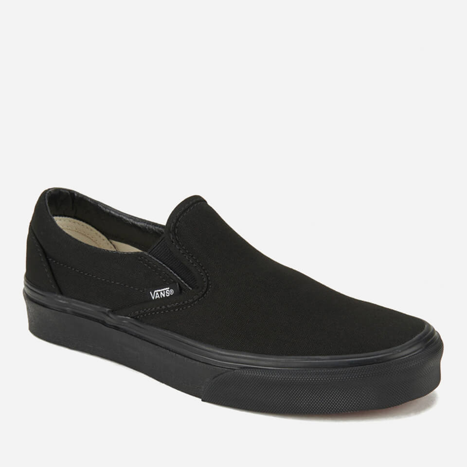 Vans Classic Slip-On Canvas Trainers - Black | Worldwide Delivery | Allsole