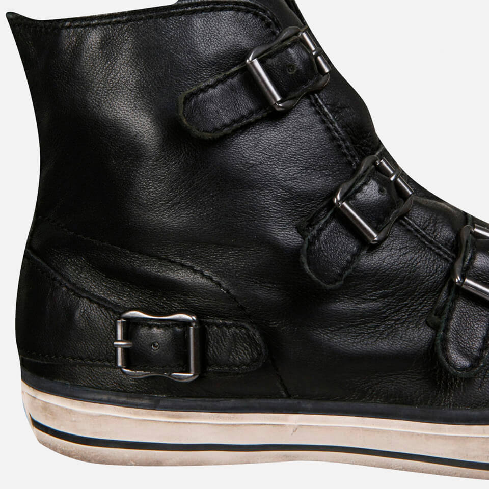 Ash Women s Virgin Leather Hi Top Trainers Graphite Allsole