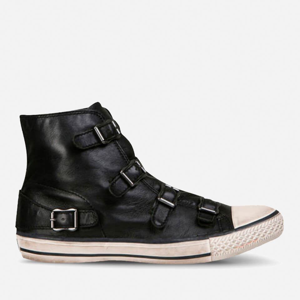 Ash Women s Virgin Leather Hi Top Trainers Black Coggles