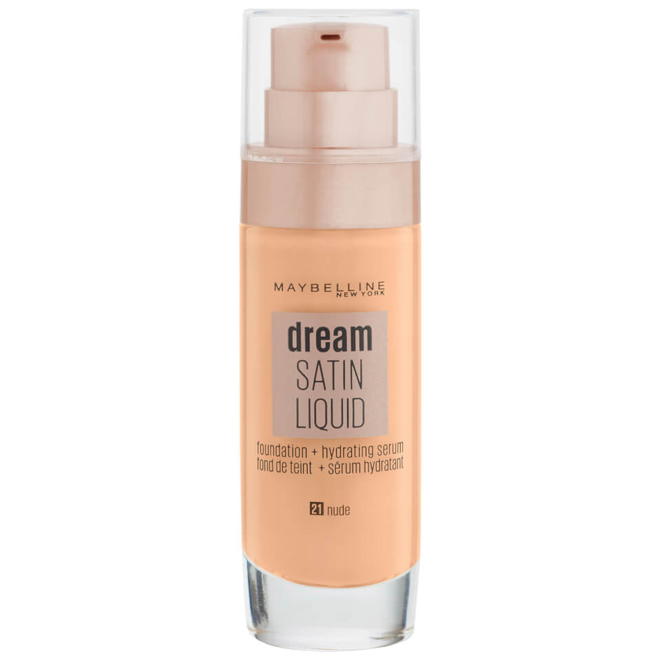 Maybelline Dream Satin Liquid Foundation with Hydrating Serum 30ml (Various Shades) - 21 Nude