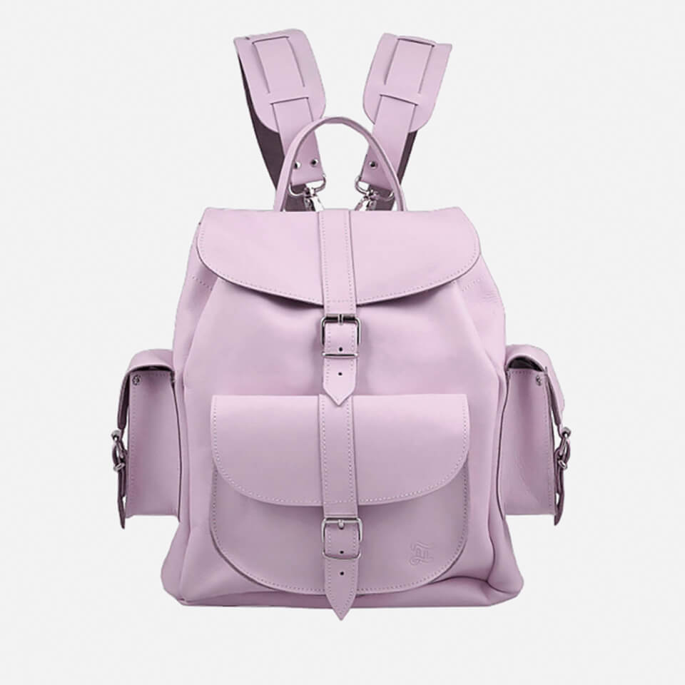 Grafea Lavender Medium Leather Rucksack - Lilac 