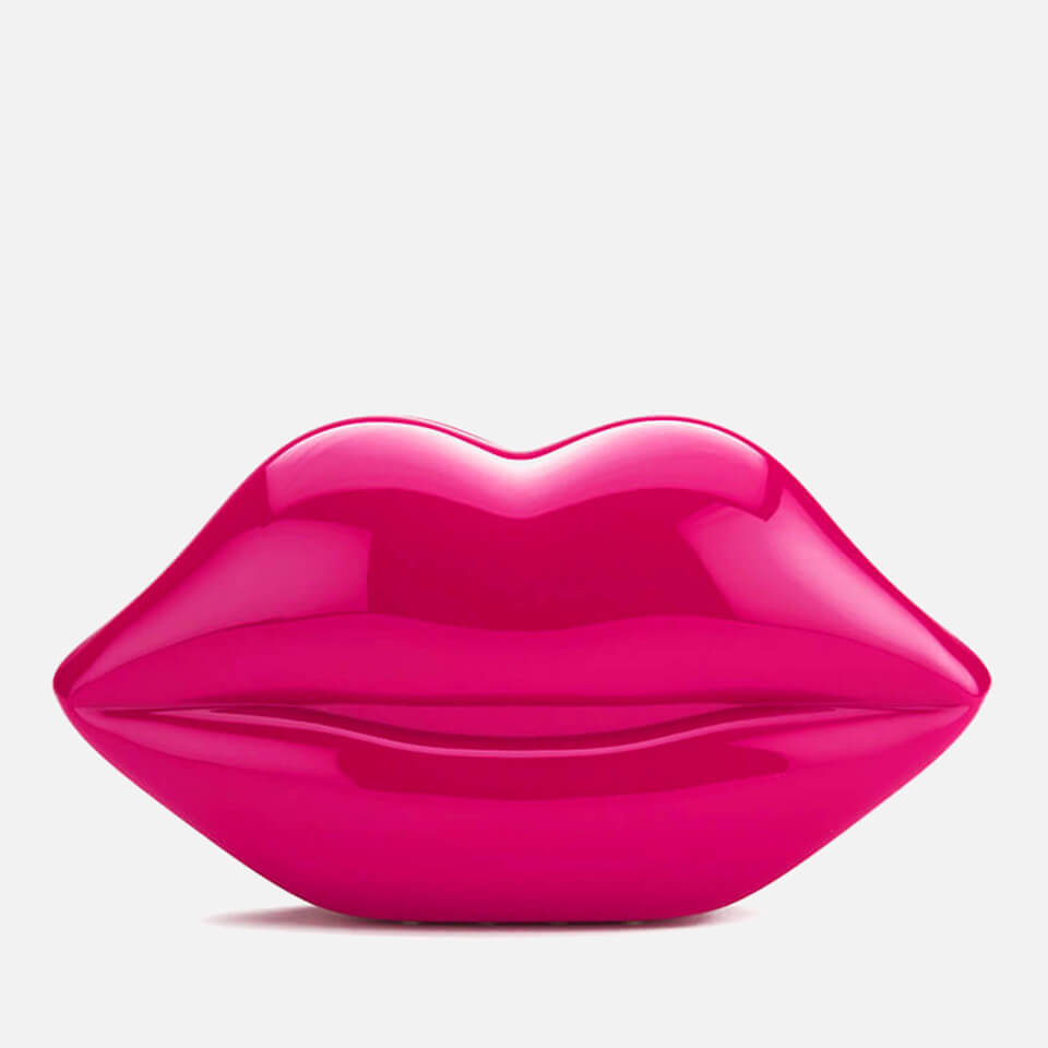 Lulu Guinness Women's Lips Perspex Clutch Bag - Shocking Pink