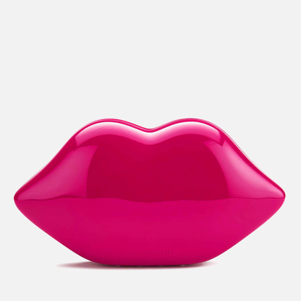 Lulu Guinness Women's Lips Perspex Clutch Bag - Shocking Pink