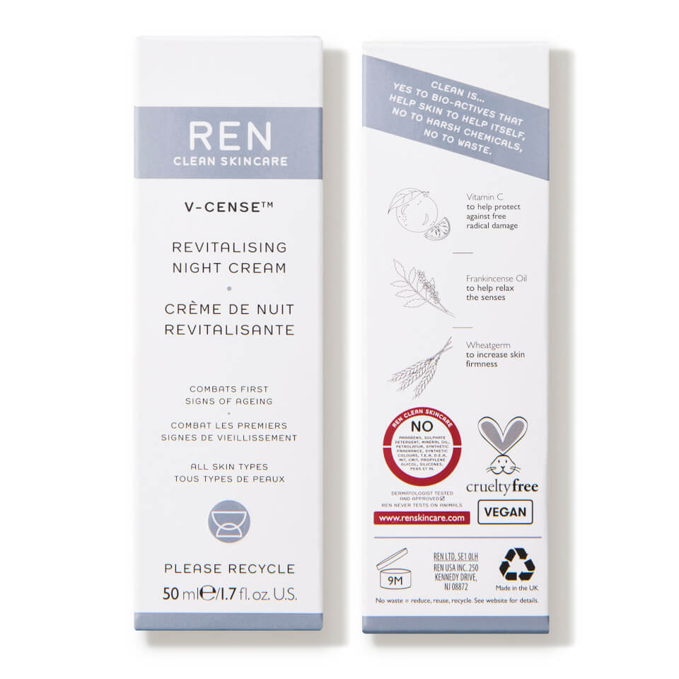 REN Clean Skincare V-Cense Revitalising Night Cream 50ml