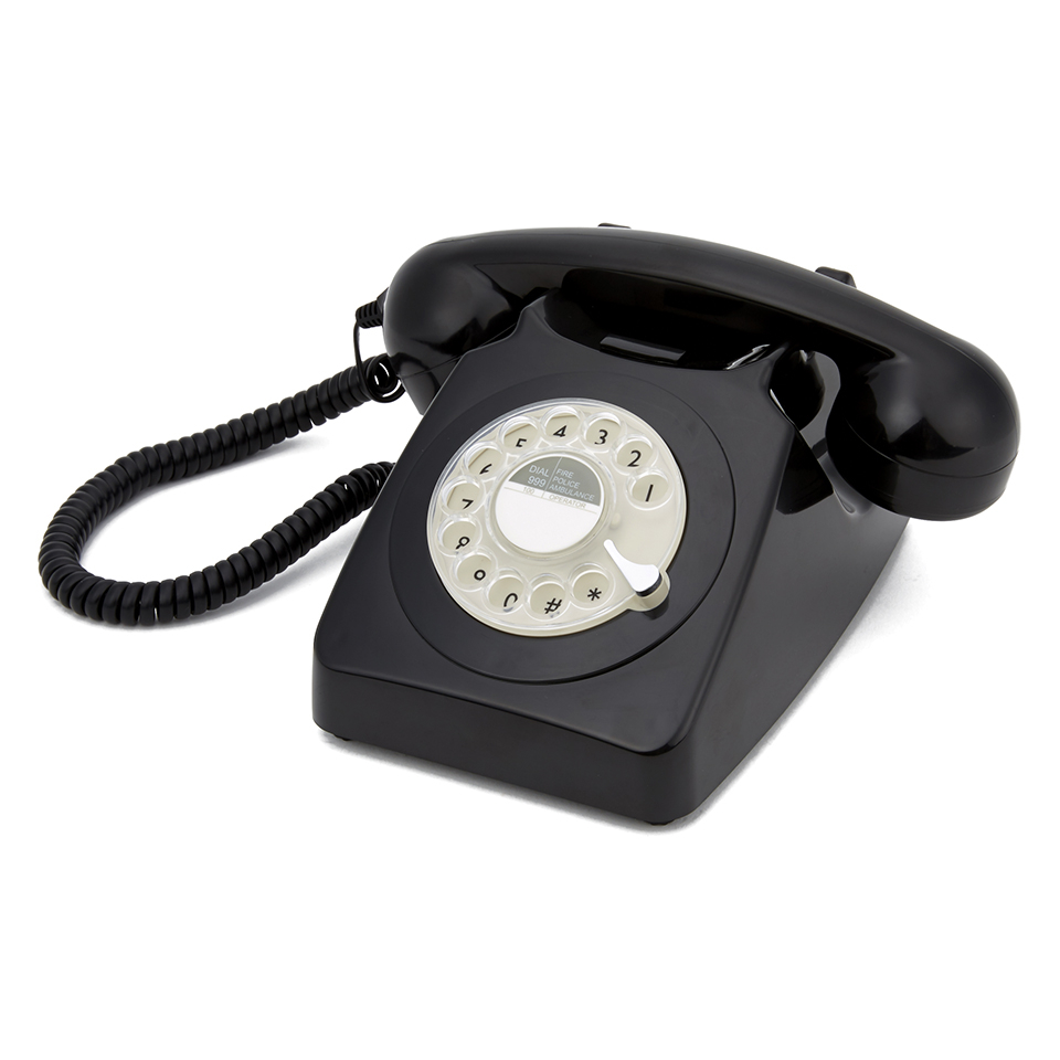 GPO Retro 746 Rotary Dial Telephone - Black