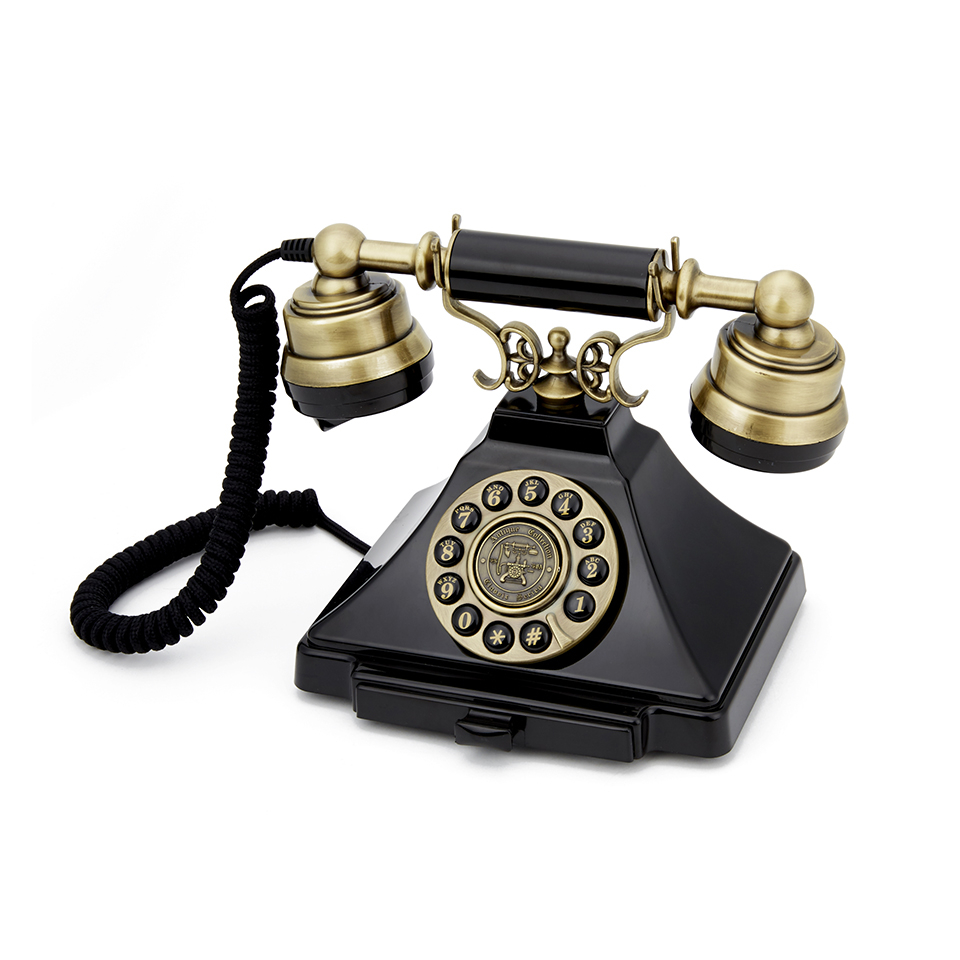 GPO Retro Duke Telephone with Push Button Dial - Black