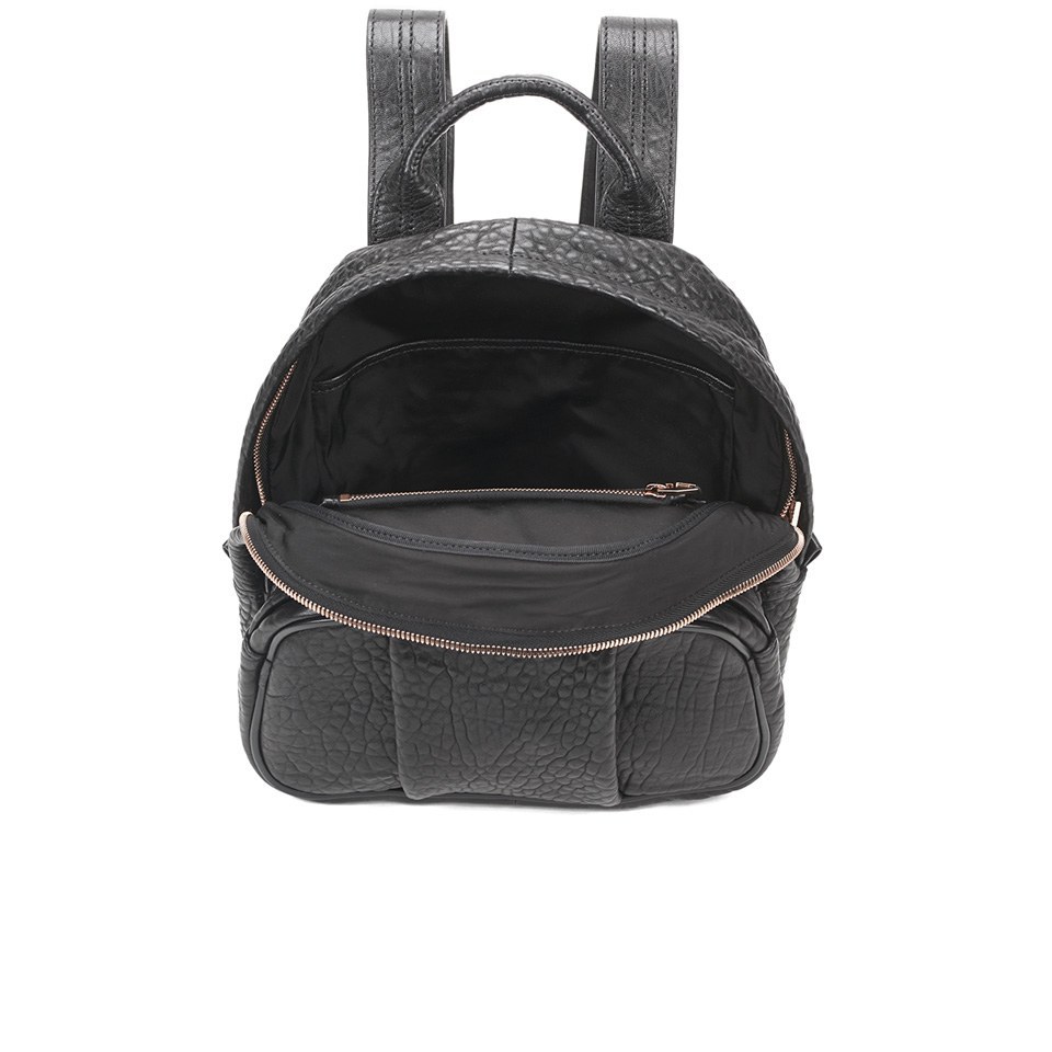Alexander Wang Women's Dumbo Pebble Leather Backpack - Black/Rose Gold Hardware