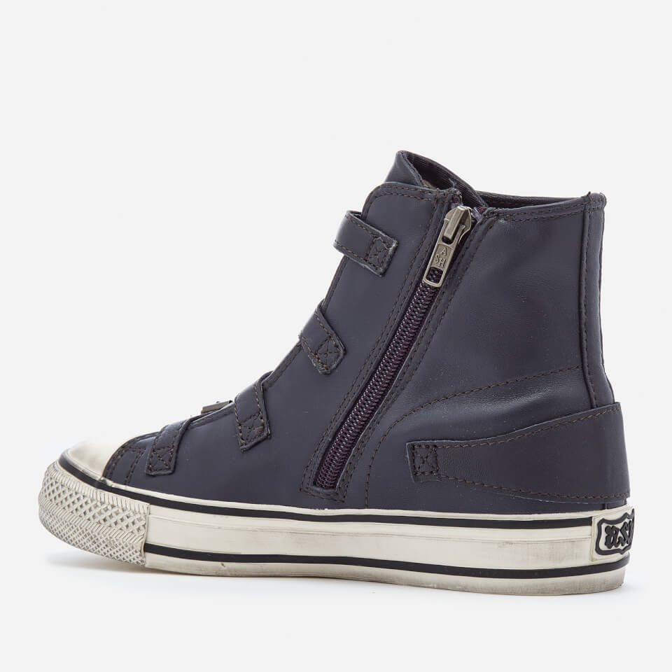 Ash Women s Virgin Leather Hi Top Trainers Black Allsole