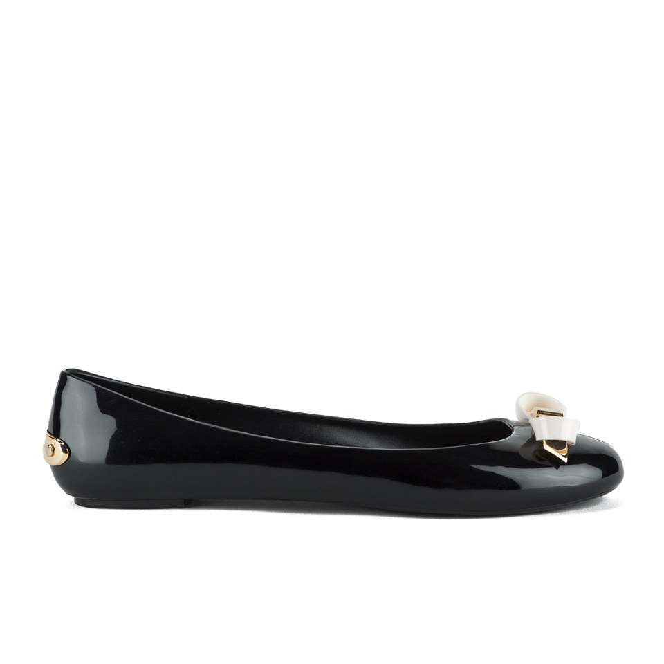 Ted Baker Women s Issan Bow Jelly Ballet Pumps Black Cream Allsole