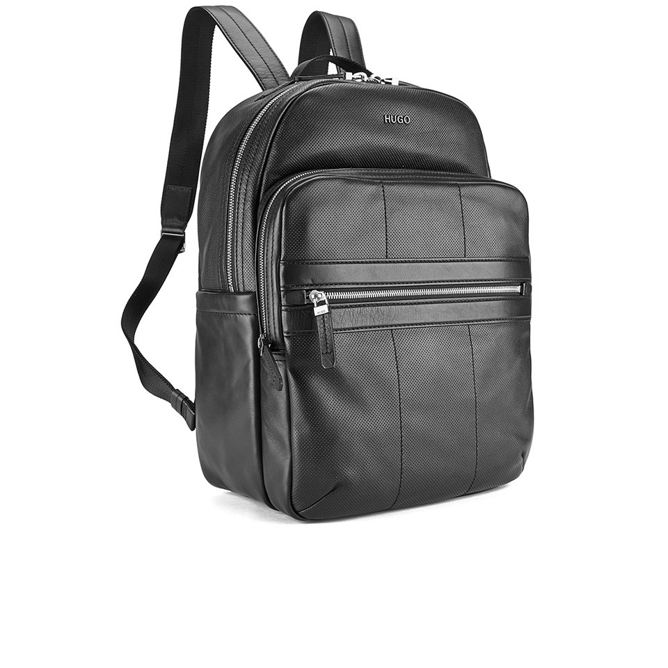 HUGO Teury Leather Backpack - Black