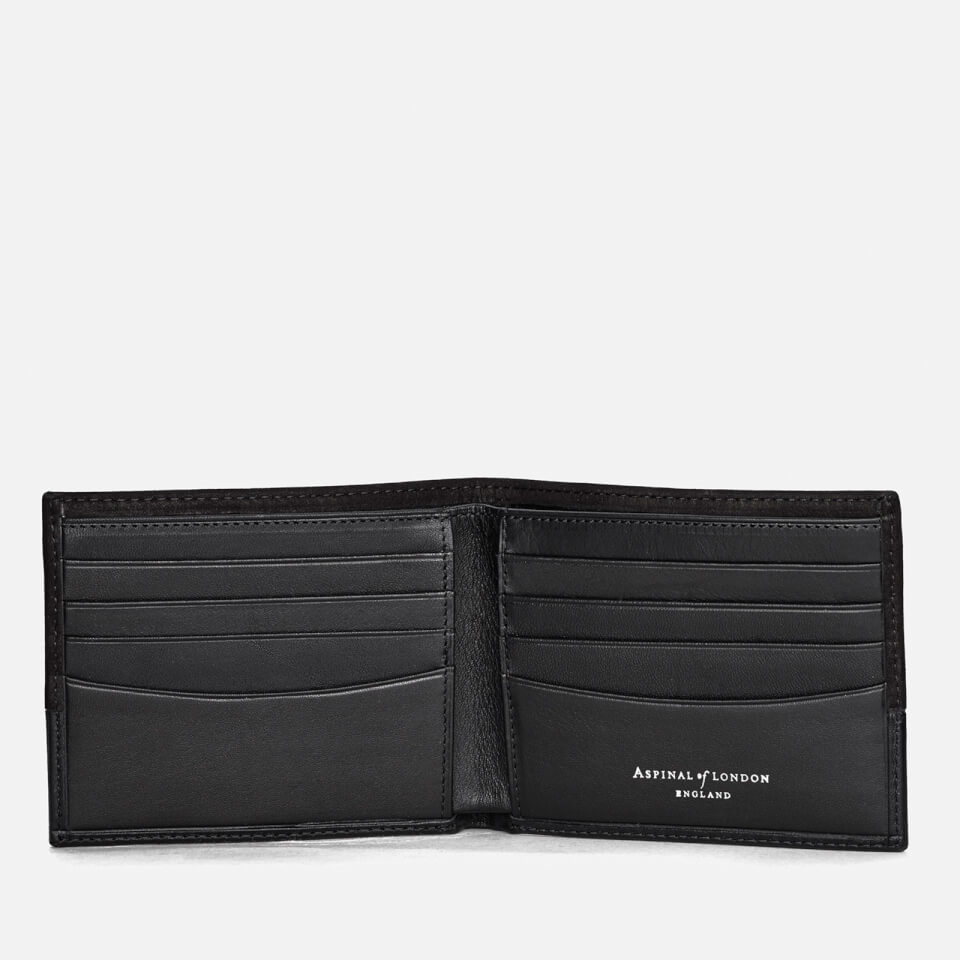 Aspinal of London Men's Shadow Billfold Wallet - Black