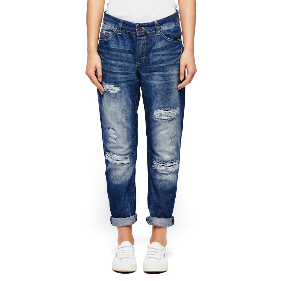 Maison Scotch Women s L Adorable Distressed Sky Boyfriend Jeans Indigo Coggles