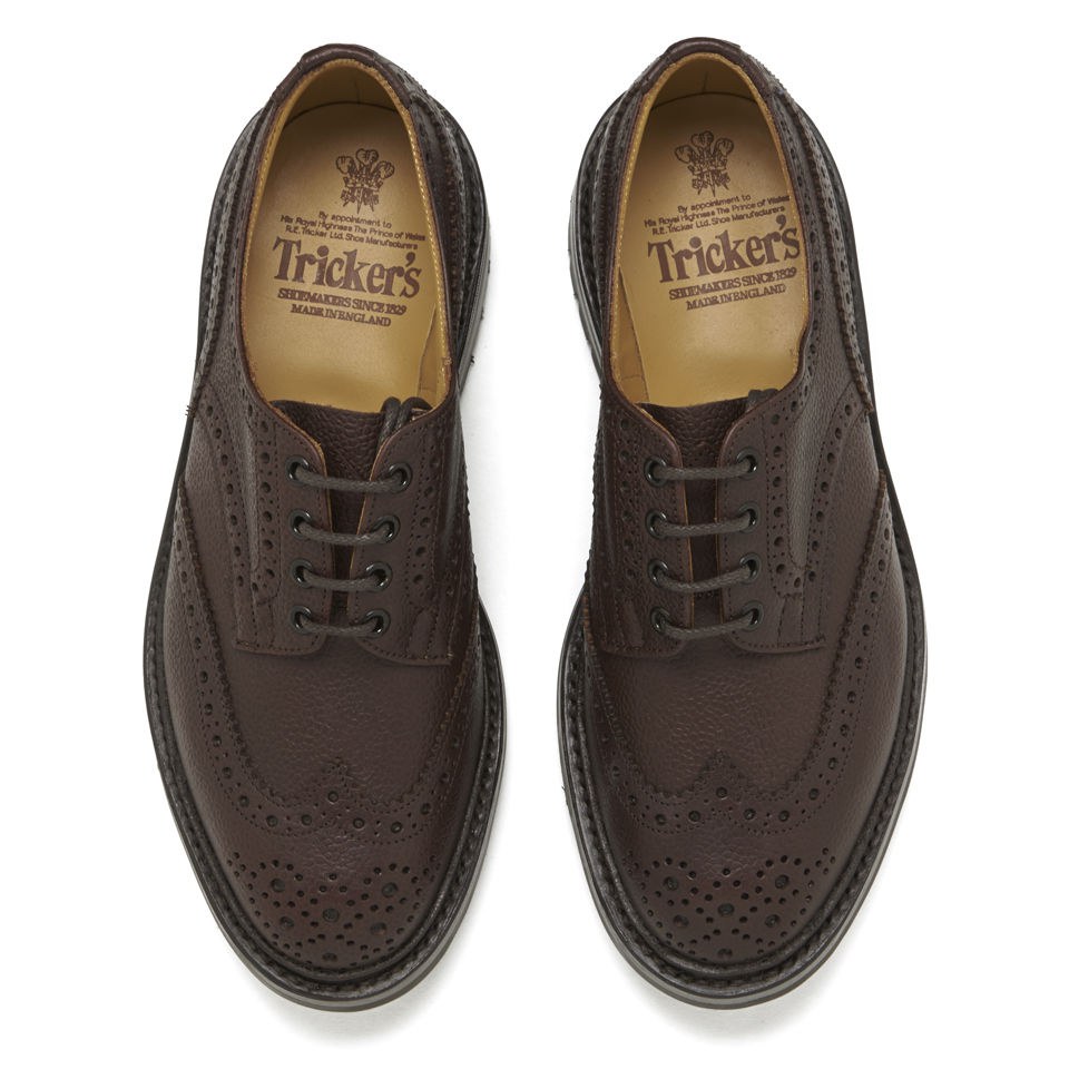 Tricker's Men's Ilkley Zug Grain Leather Brogues Brown FREE UK