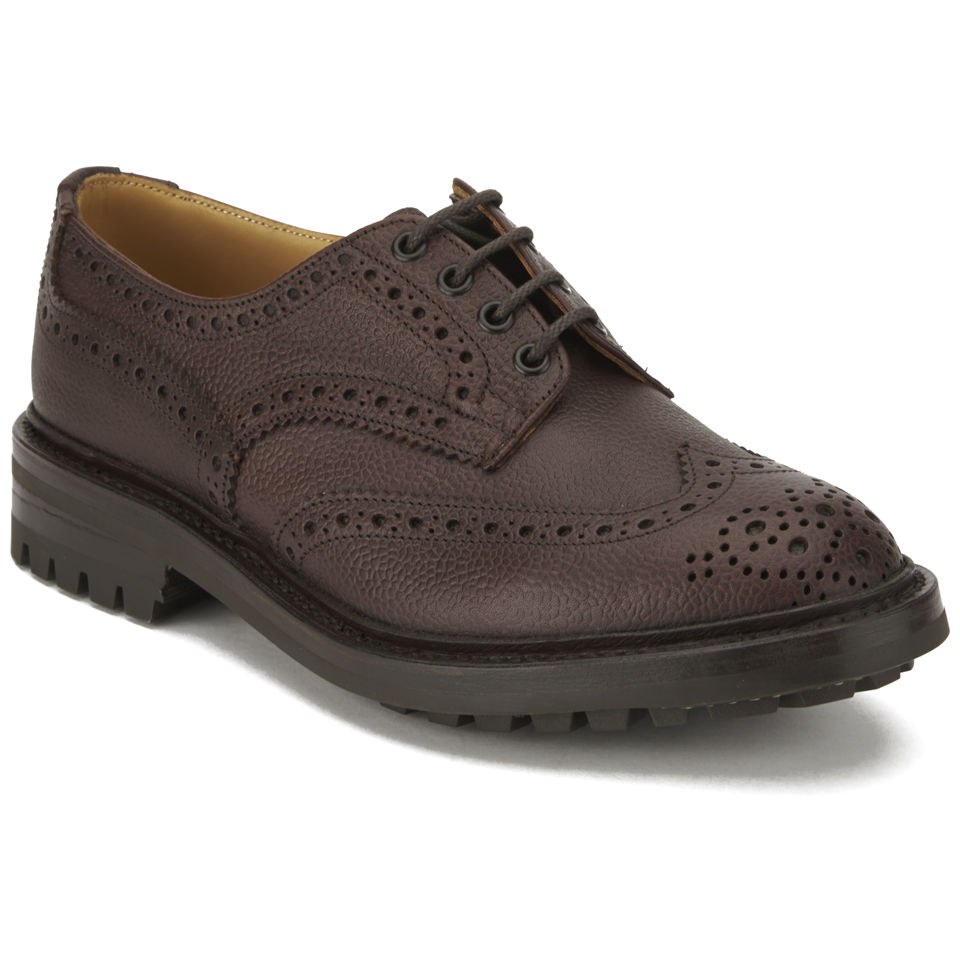 Tricker's Men's Ilkley Zug Grain Leather Brogues Brown FREE UK