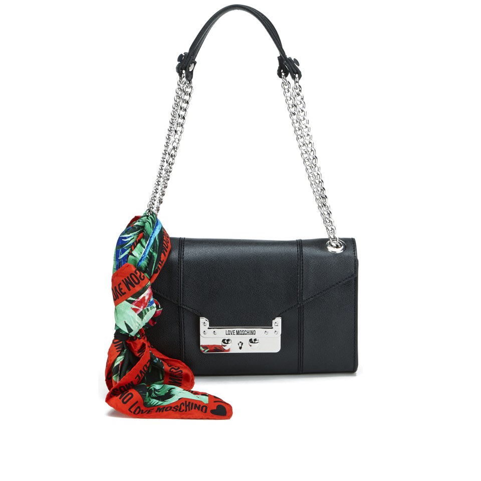 Love Moschino Women s Saffiano Shoulder Bag Black Coggles