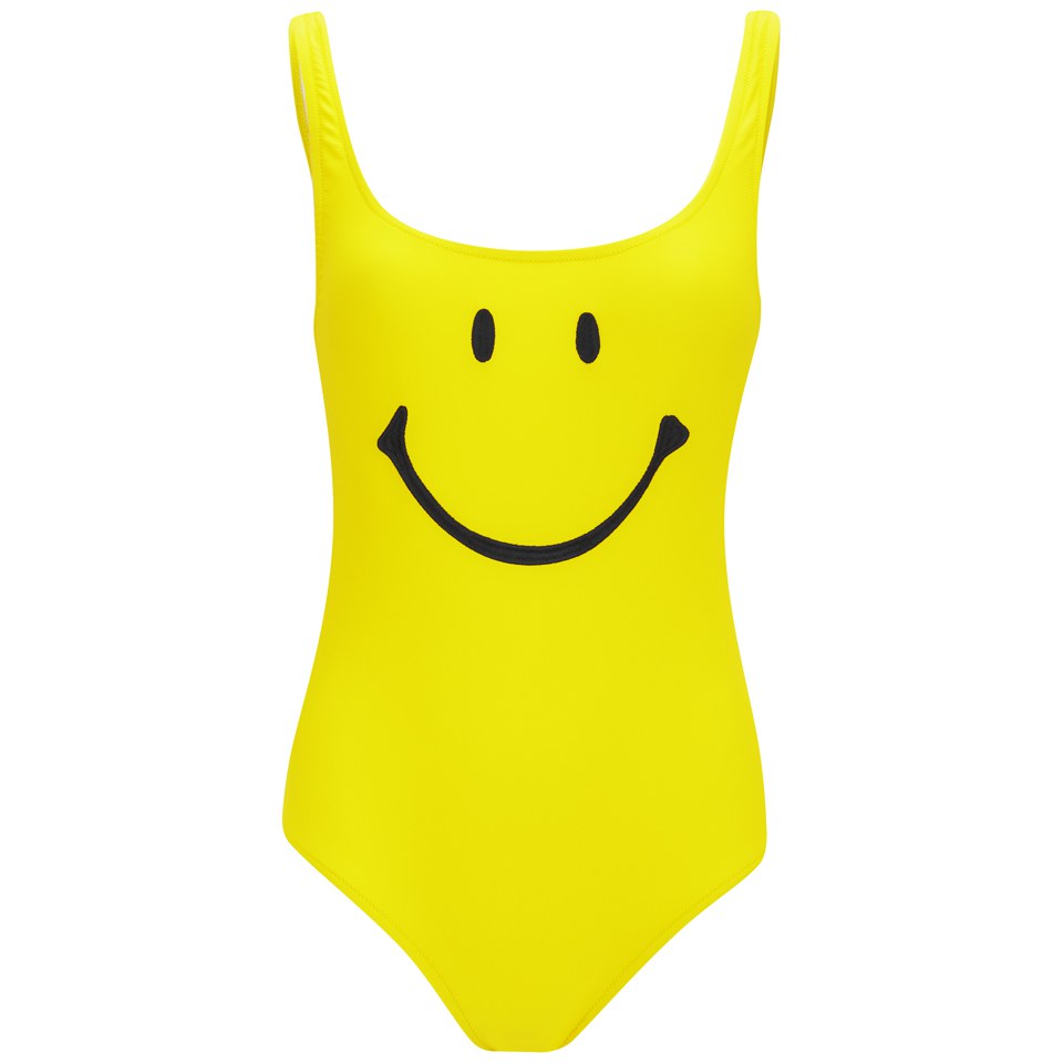 Moschino Women's Face Swimsuit - Yellow | Coggles