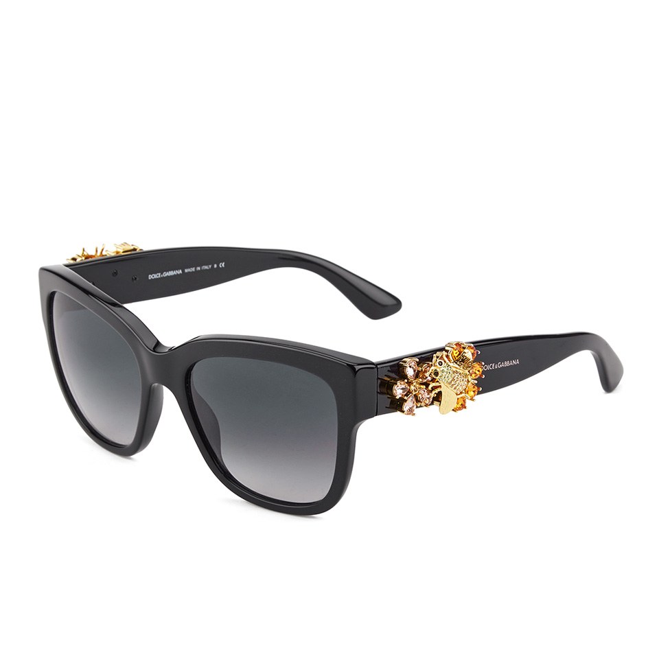 Dolce & Gabbana Embellished Women's Sunglasses - Black