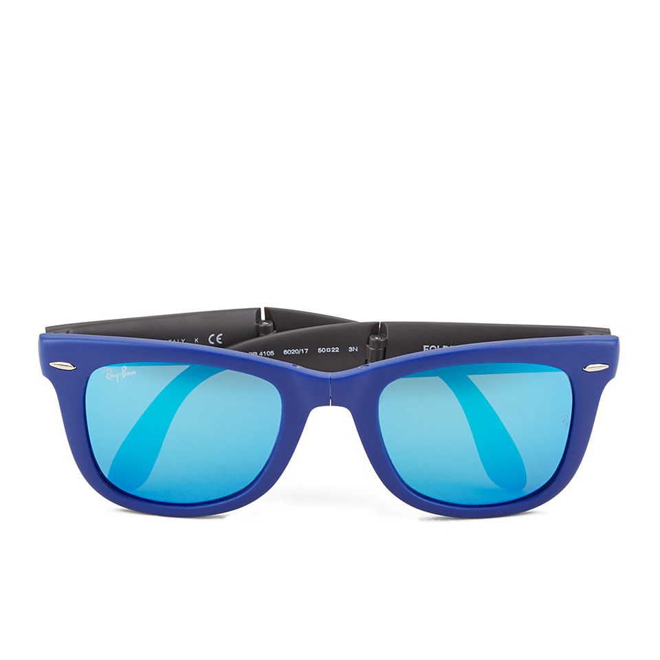 Ray-Ban Folding Wayfarer Sunglasses - Matte Blue - 50mm