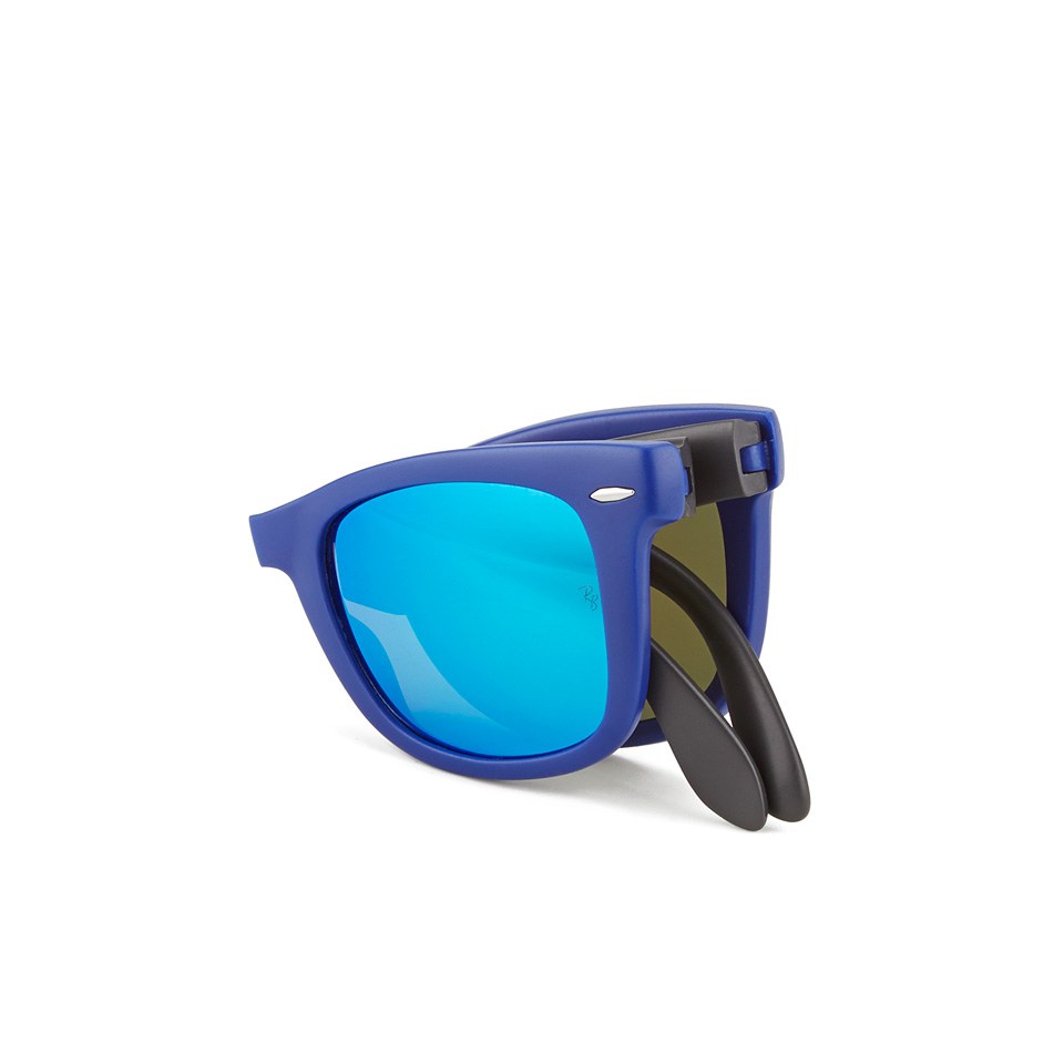 Ray-Ban Folding Wayfarer Sunglasses - Matte Blue - 50mm