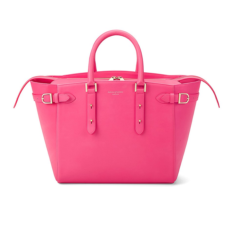 Aspinal of London Marylebone Tote Bag - Smooth Neon Pink