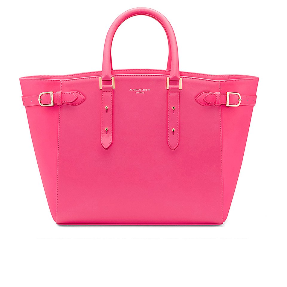 Aspinal of London Marylebone Tote Bag - Smooth Neon Pink
