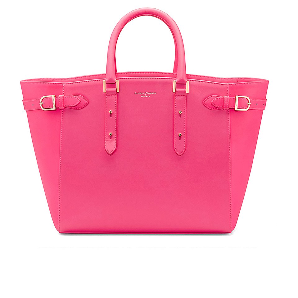 Aspinal of London Marylebone Tote Bag - Smooth Neon Pink