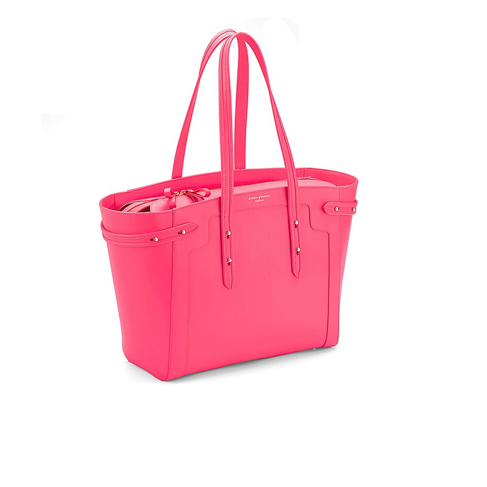 Aspinal of London Marylebone Light Tote Bag - Smooth Neon Pink