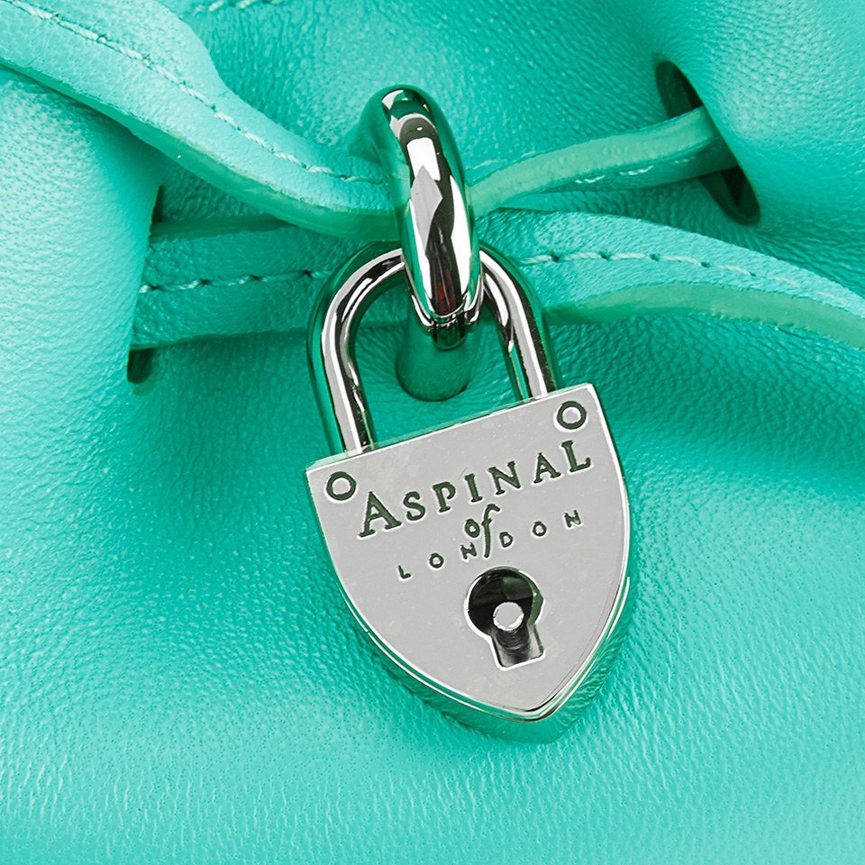 Aspinal of London Padlock Nappa Leather Bucket Bag - Smooth Aqua