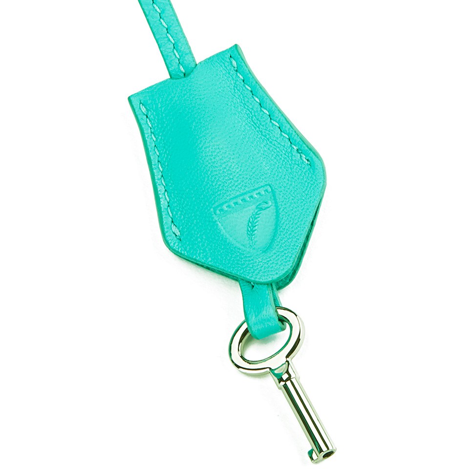 Aspinal of London Padlock Nappa Leather Bucket Bag - Smooth Aqua