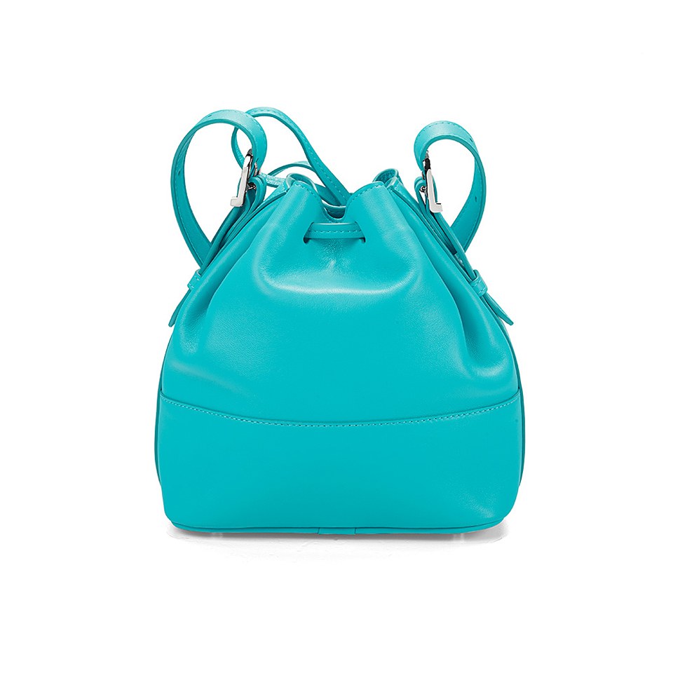 Aspinal of London Padlock Nappa Leather Bucket Bag - Smooth Aqua