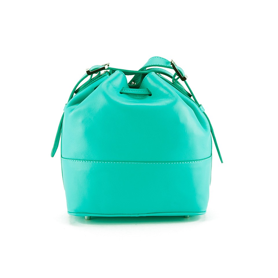 Aspinal of London Padlock Nappa Leather Bucket Bag - Smooth Aqua