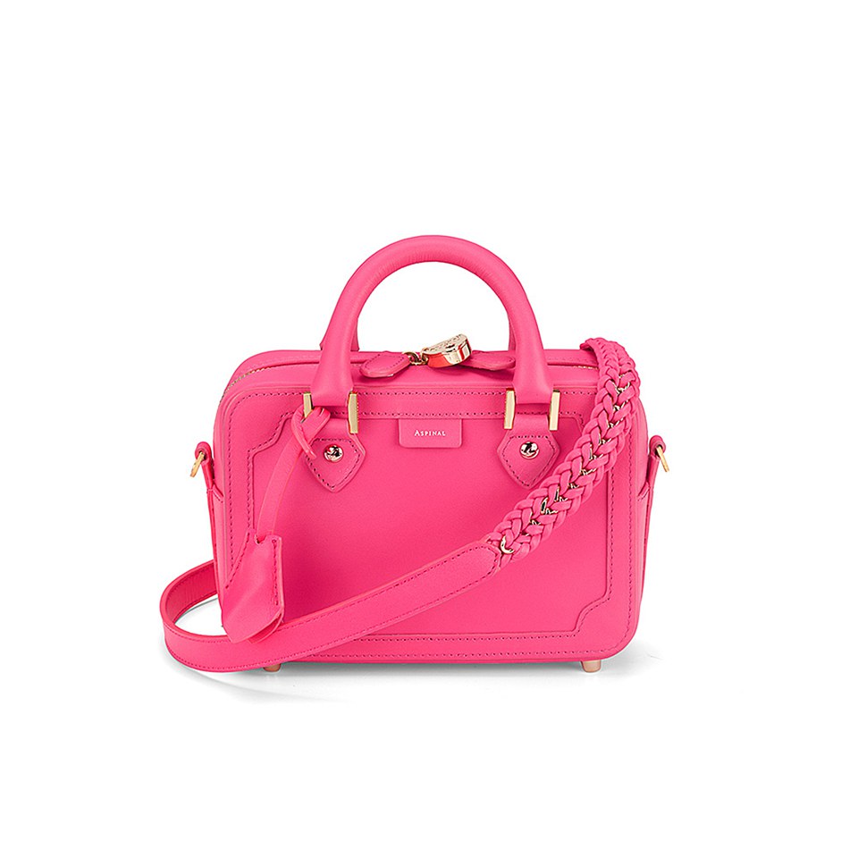 Aspinal of London Sofia Mini Tote Bag - Smooth Neon Pink