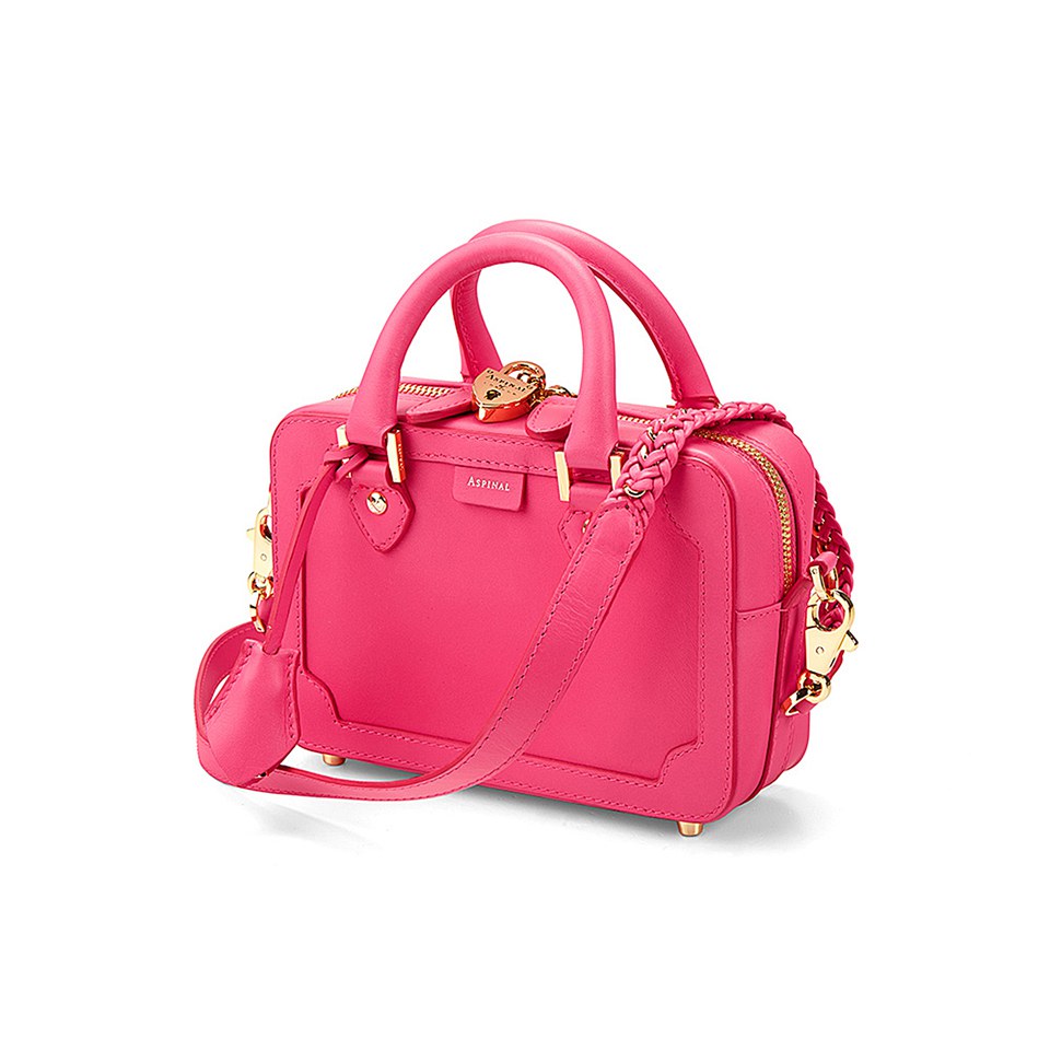 Aspinal of London Sofia Mini Tote Bag - Smooth Neon Pink