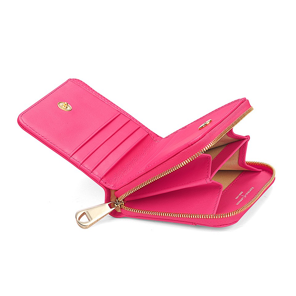 Aspinal of London Marylebone Mini Purse - Smooth Neon Pink