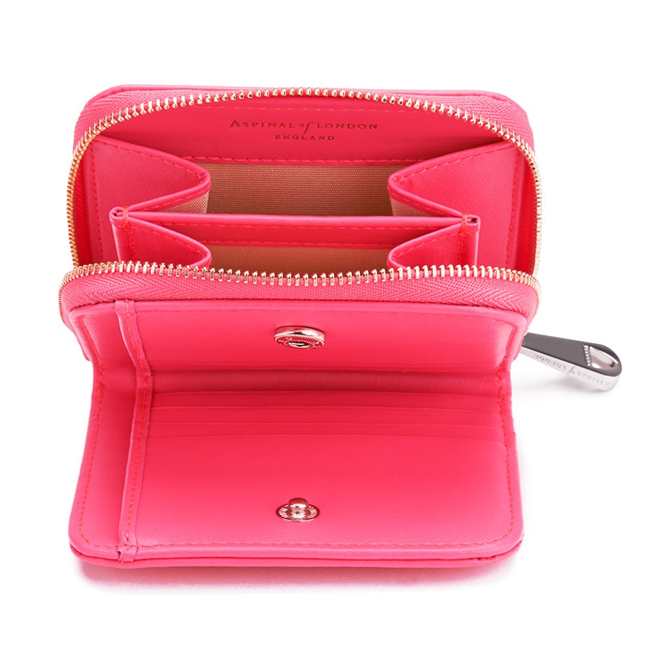 Aspinal of London Marylebone Mini Purse - Smooth Neon Pink