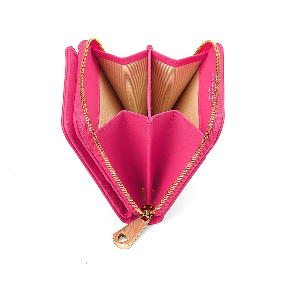 Aspinal of London Marylebone Mini Purse - Smooth Neon Pink