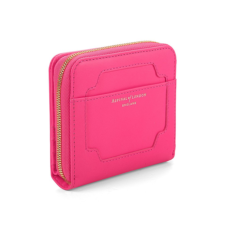 Aspinal of London Marylebone Mini Purse - Smooth Neon Pink