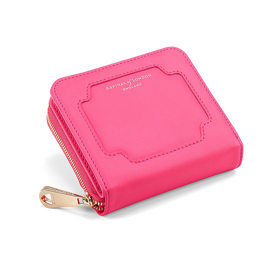 Aspinal of London Marylebone Mini Purse - Smooth Neon Pink
