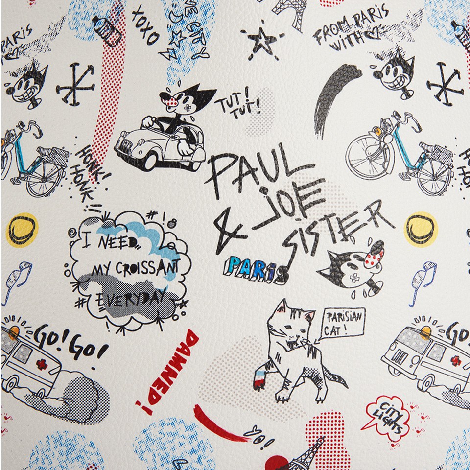 Paul & Joe Sister Dino Printed Shopper Bag - White